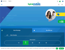 Tablet Screenshot of lycamobile.com.au